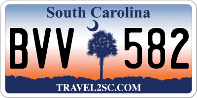 SC license plate BVV582