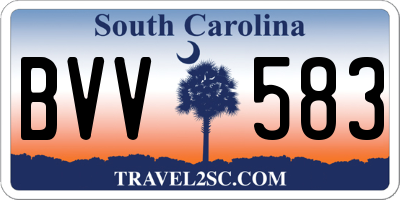 SC license plate BVV583