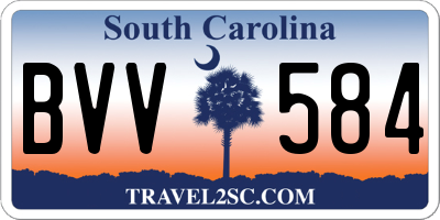 SC license plate BVV584