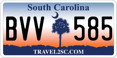 SC license plate BVV585