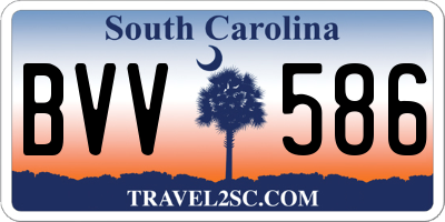 SC license plate BVV586
