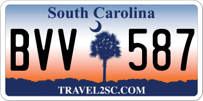 SC license plate BVV587