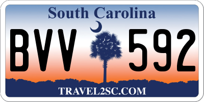SC license plate BVV592