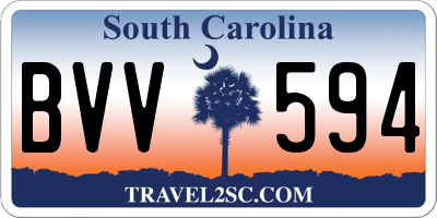 SC license plate BVV594