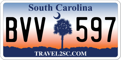 SC license plate BVV597