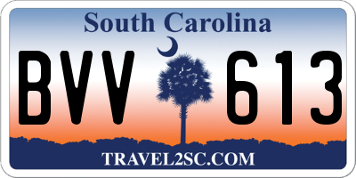 SC license plate BVV613