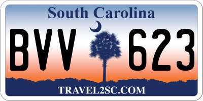SC license plate BVV623