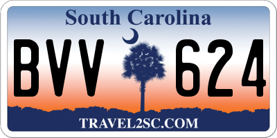 SC license plate BVV624