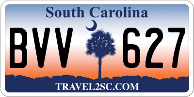 SC license plate BVV627