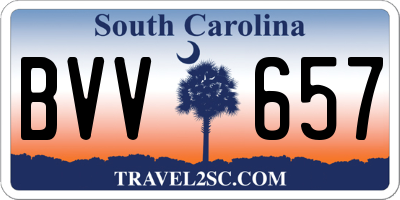 SC license plate BVV657