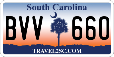 SC license plate BVV660