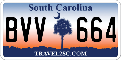 SC license plate BVV664