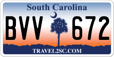 SC license plate BVV672
