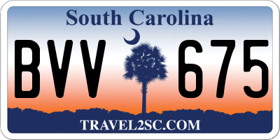 SC license plate BVV675