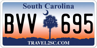 SC license plate BVV695