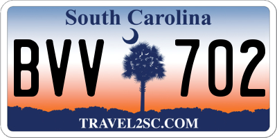 SC license plate BVV702