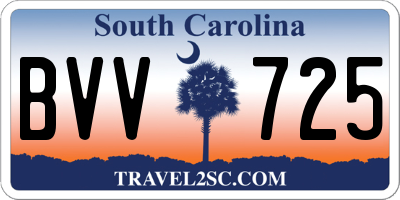 SC license plate BVV725