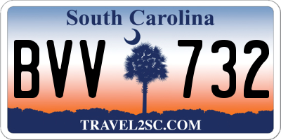 SC license plate BVV732