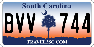 SC license plate BVV744