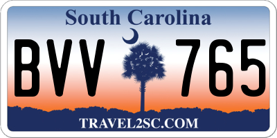 SC license plate BVV765