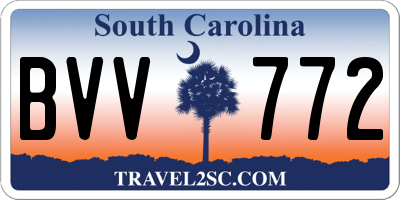 SC license plate BVV772