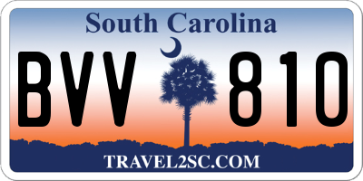 SC license plate BVV810