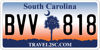 SC license plate BVV818