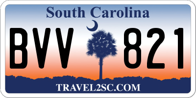 SC license plate BVV821