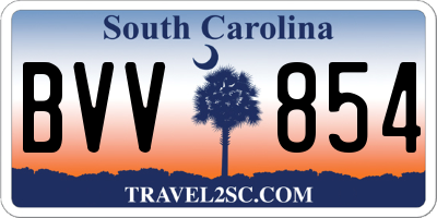SC license plate BVV854