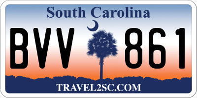SC license plate BVV861