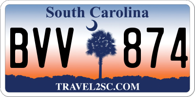 SC license plate BVV874