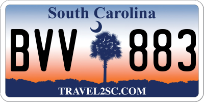 SC license plate BVV883