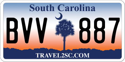 SC license plate BVV887