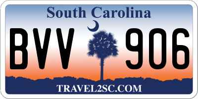 SC license plate BVV906