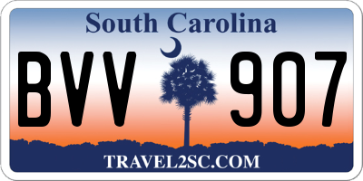 SC license plate BVV907