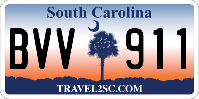 SC license plate BVV911