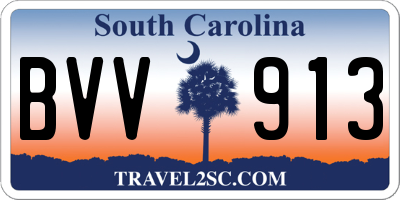 SC license plate BVV913