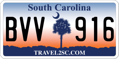 SC license plate BVV916