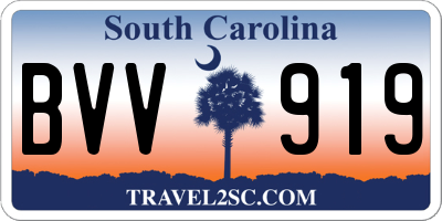 SC license plate BVV919