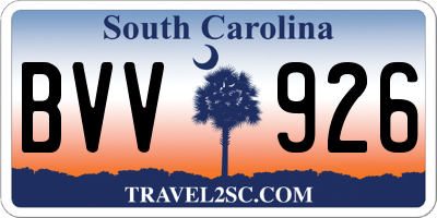 SC license plate BVV926