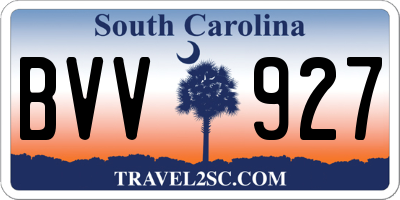SC license plate BVV927