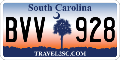 SC license plate BVV928