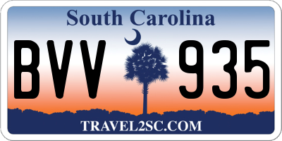 SC license plate BVV935