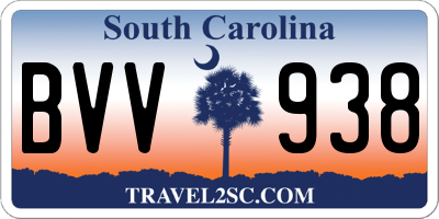SC license plate BVV938