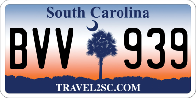 SC license plate BVV939