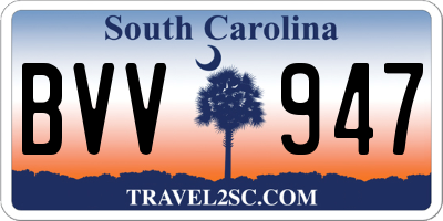 SC license plate BVV947