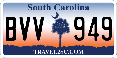 SC license plate BVV949