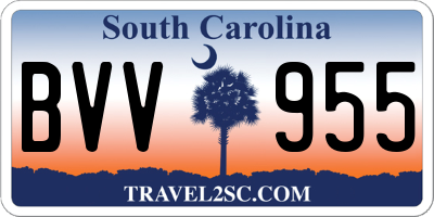 SC license plate BVV955