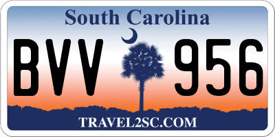 SC license plate BVV956