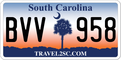 SC license plate BVV958